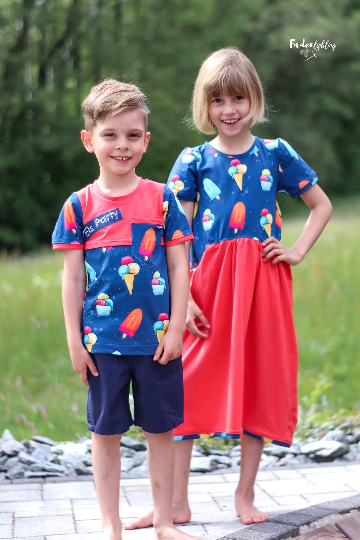 Jersey-Stoff "Eis Party #darkblue" (0,25m)