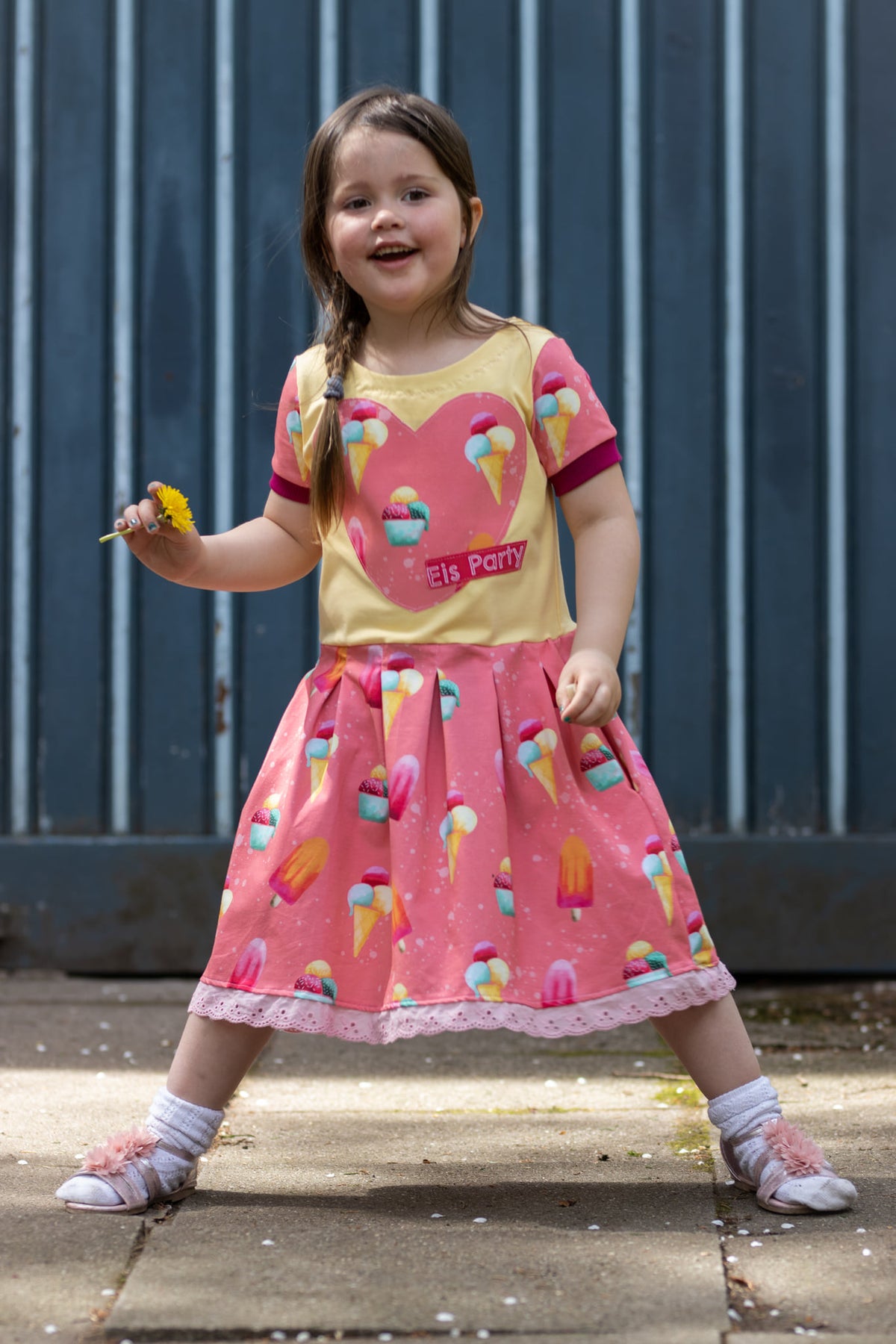 Jersey-Stoff "Eis Party #pink" (0,25m)