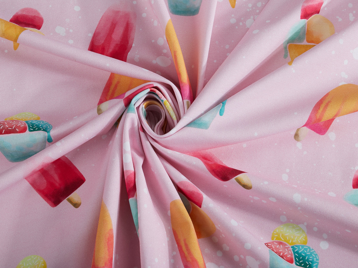 Jersey-Stoff "Eis Party #rose" (0,25m)