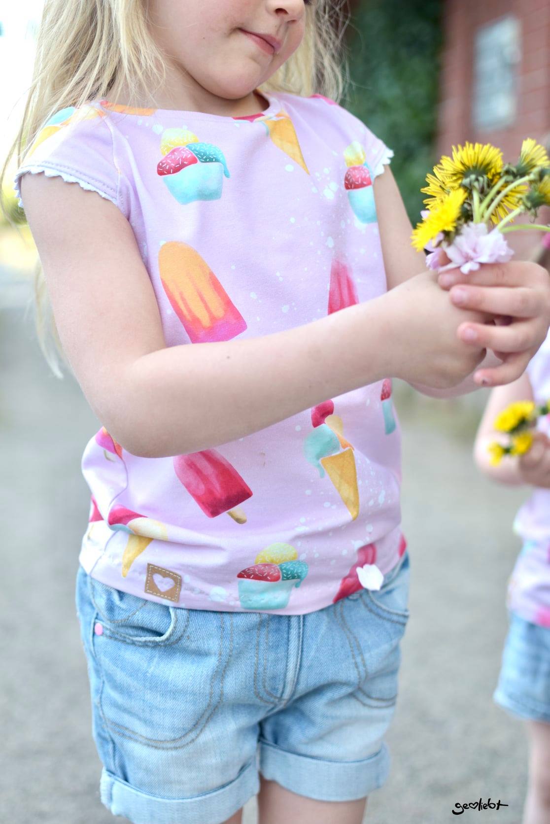 Jersey-Stoff "Eis Party #rose" (0,25m)