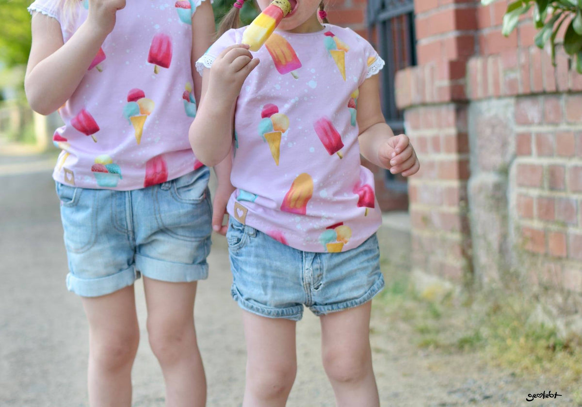 Jersey-Stoff "Eis Party #rose" (0,25m)