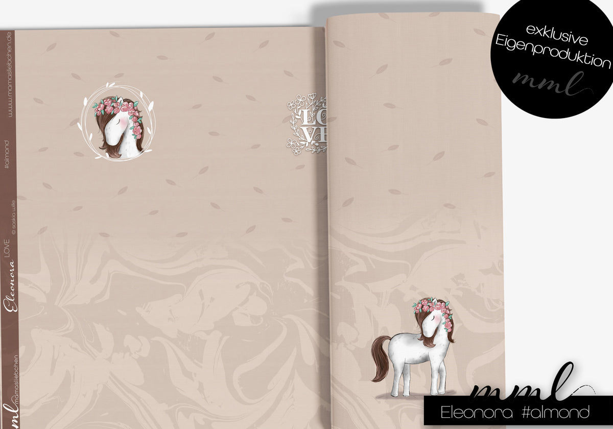 Jersey-Stoff "Eleonora #almond" (1 Panel, ca. 1,00m)