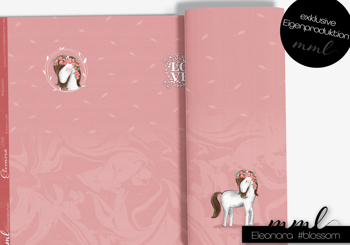Jersey-Stoff "Eleonora #blossom" (1 Panel, ca. 1,00m)