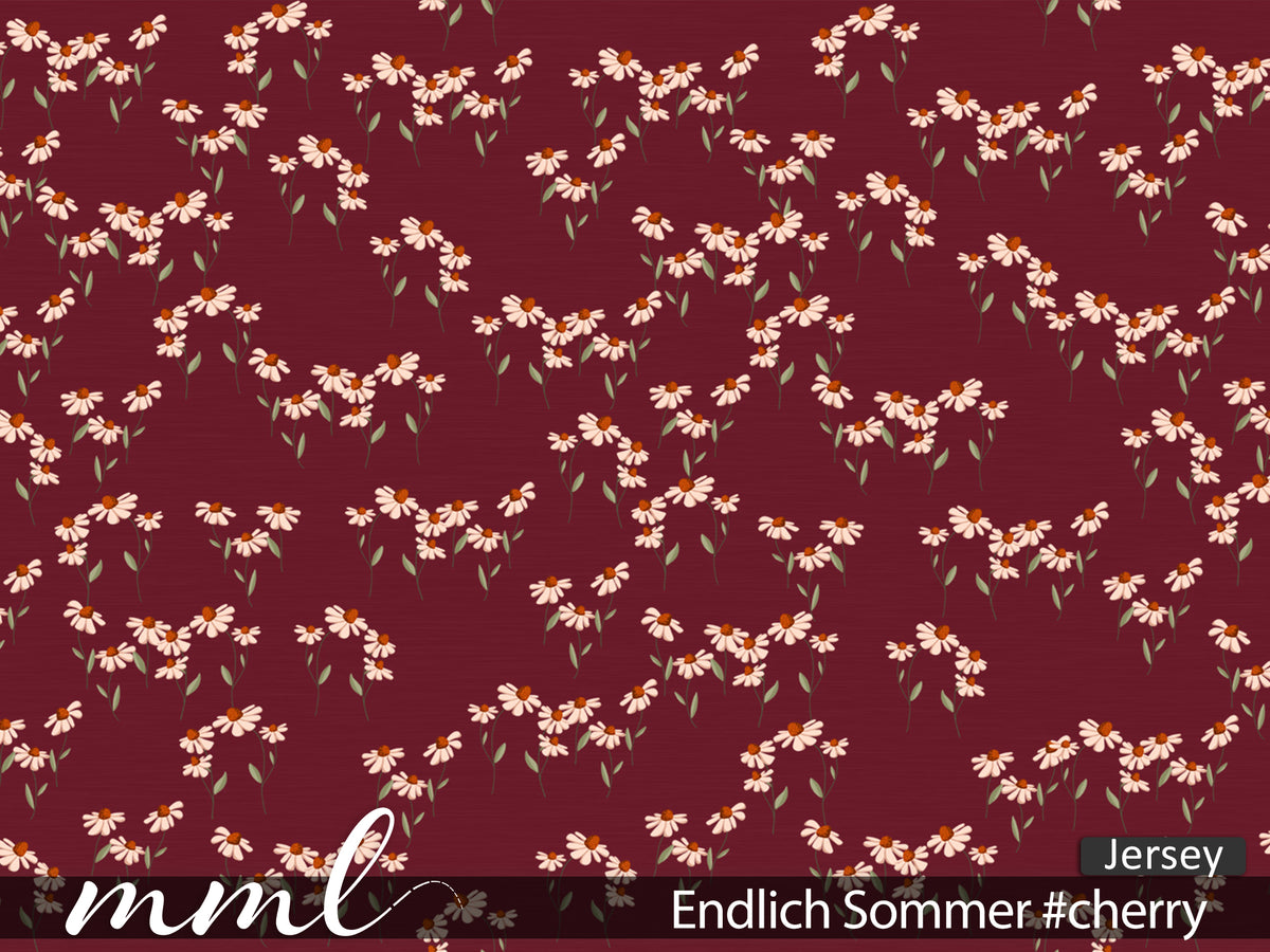 Jersey-Stoff "endlich Sommer #cherry" (0,25m)