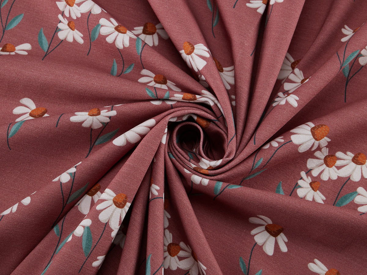 Jersey-Stoff "endlich Sommer #dark rose" (0,25m)