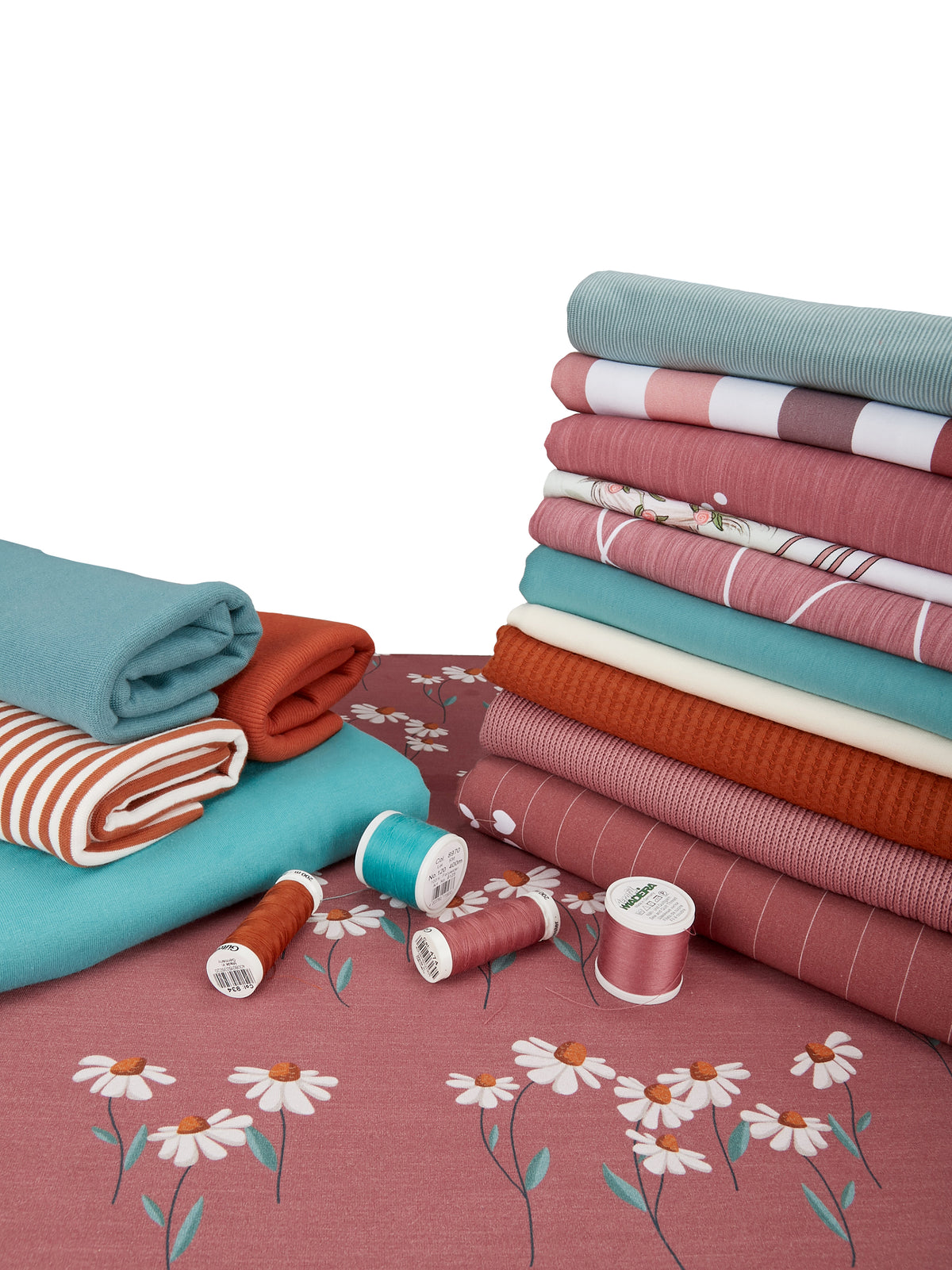Jersey-Stoff "endlich Sommer #dark rose" (0,25m)