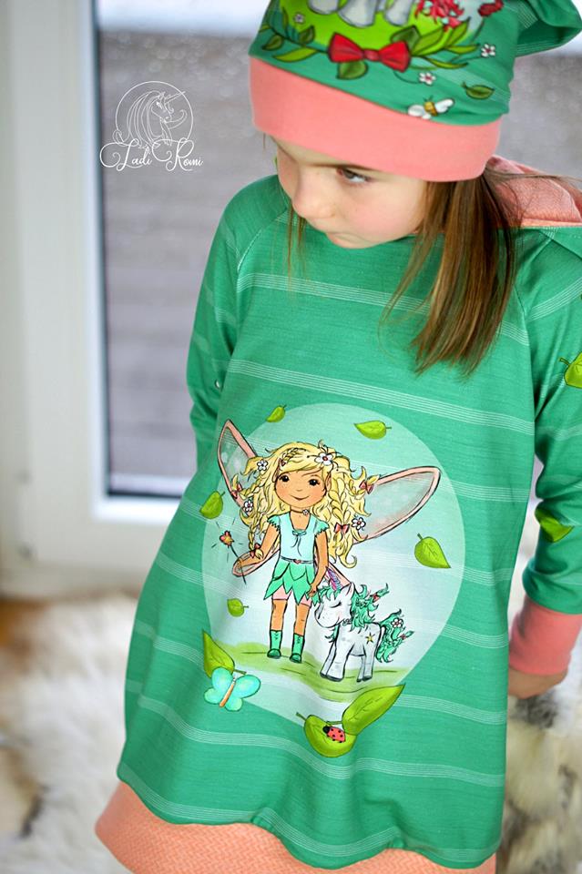 Jersey-Stoff "fairy tale #mint" (1 Panel, ca. 0,6m)