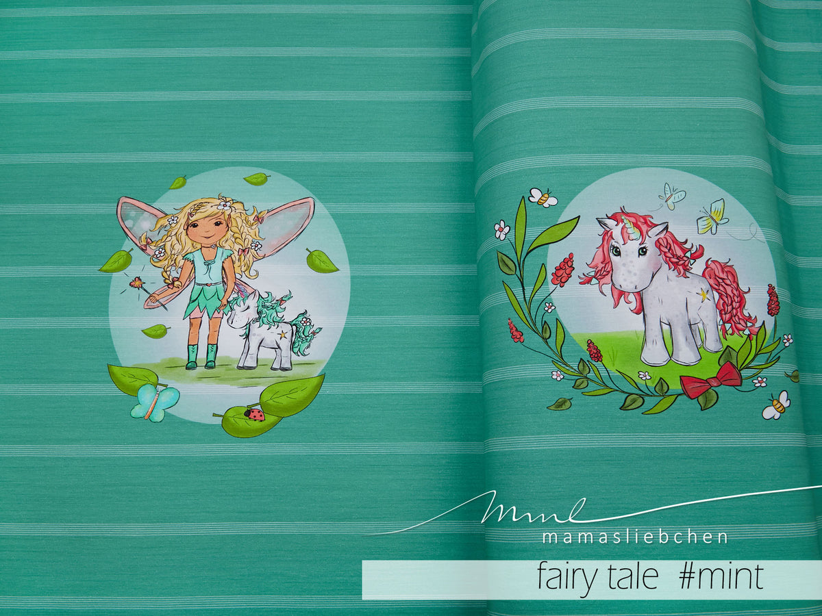 Jersey-Stoff "fairy tale #mint" (1 Panel, ca. 0,6m)