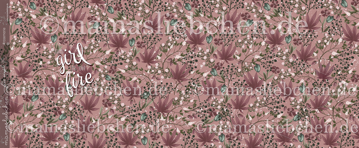 Jersey-Stoff "Fire Maple Girl #rosemarie" (1Panel/ ca.0,80m)