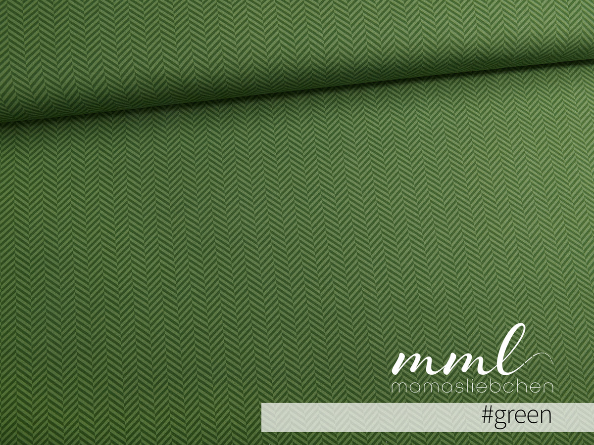 Jersey-Stoff "fishbone #green" (0,25 m)