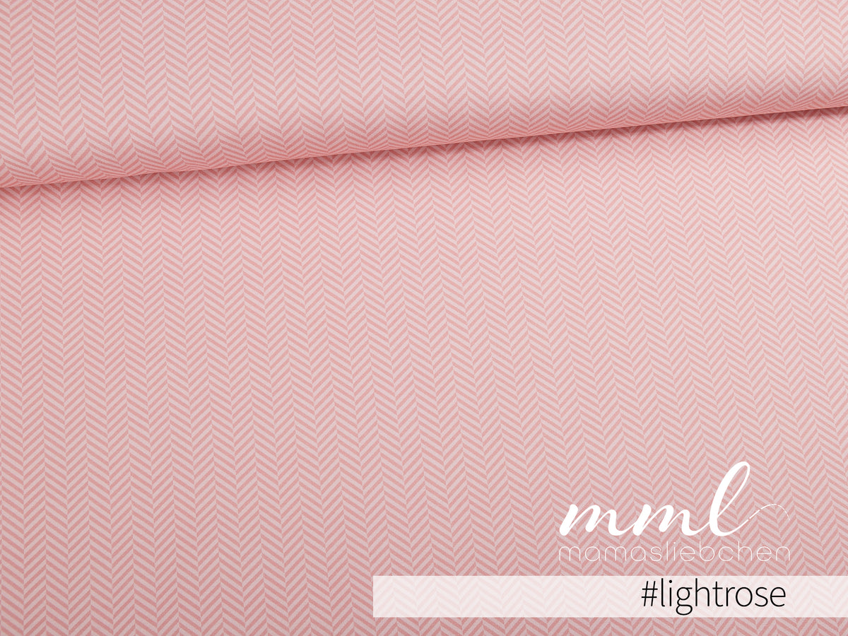 Jersey-Stoff "fishbone #lightrose" (0,5 m)