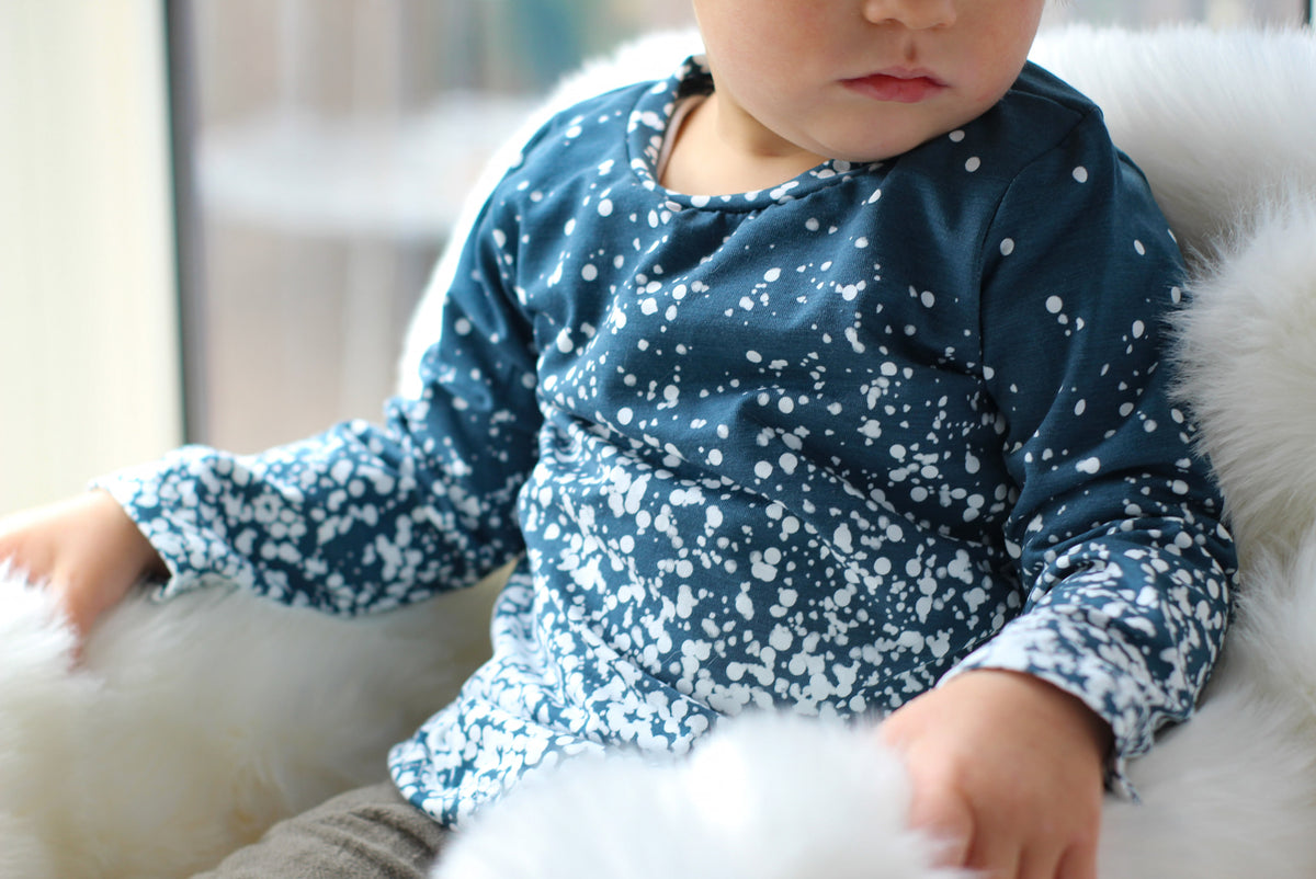 Jersey-Stoff "Flurry #darkblue" (0,25m)