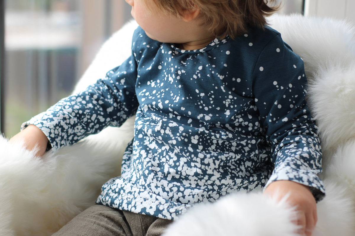Jersey-Stoff "Flurry #darkblue" (0,25m)