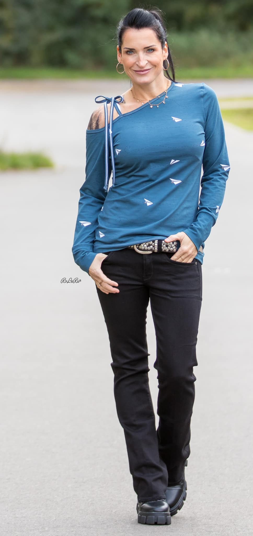 Jersey-Stoff "Fly #darkblue" (0,25m)