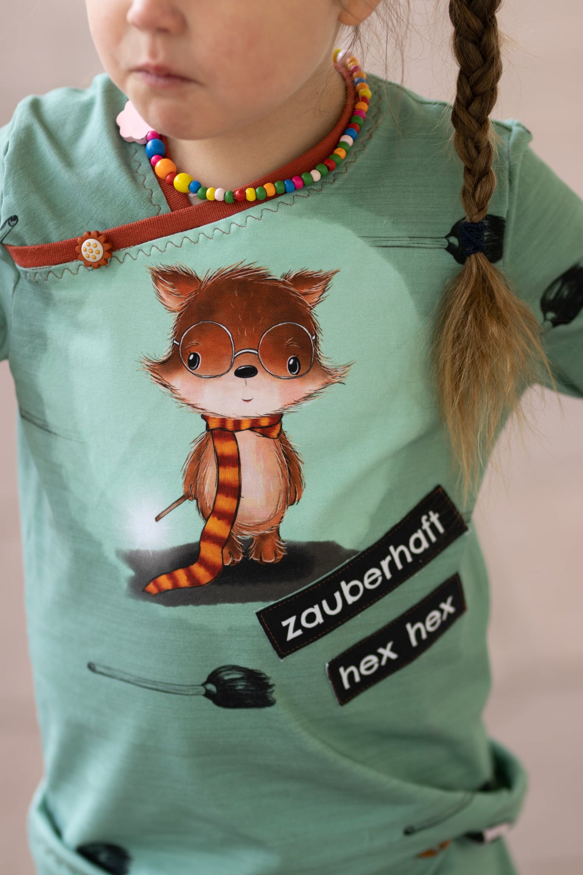 Jersey-Stoff "Foxy Schlotter #sage" (1 Panel, ca 0,70m)