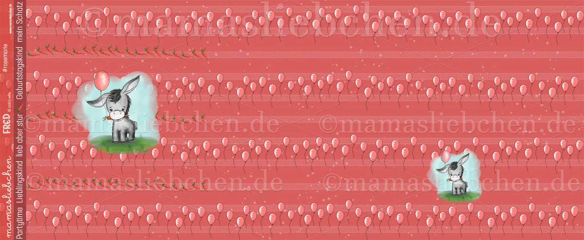 Jersey-Stoff "Fred #rosemarie" (1 Panel, ca 0,70m)
