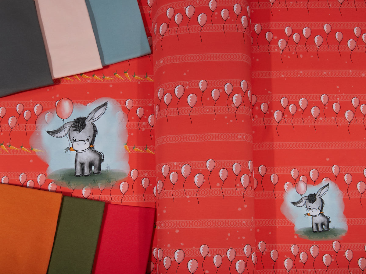 Jersey-Stoff "Fred #rosemarie" (1 Panel, ca 0,70m)