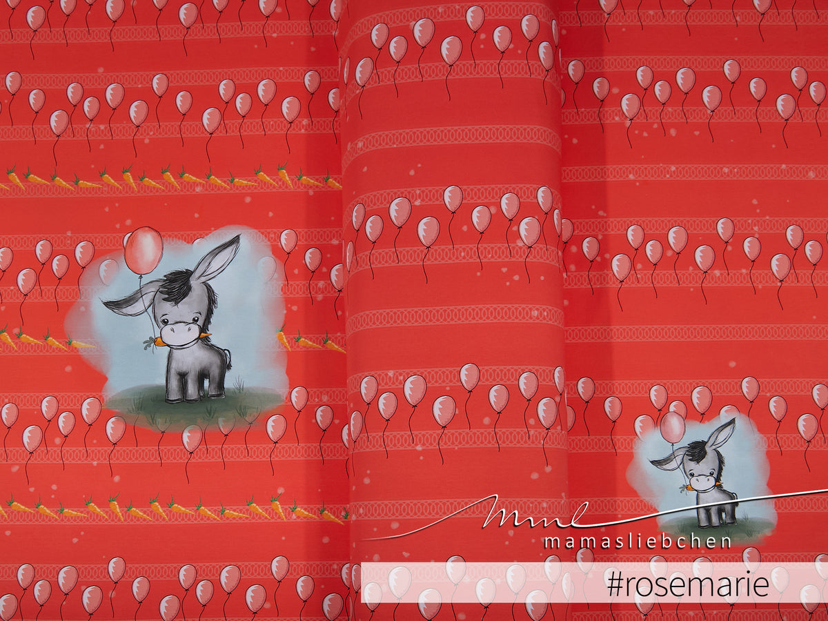 Jersey-Stoff "Fred #rosemarie" (1 Panel, ca 0,70m)