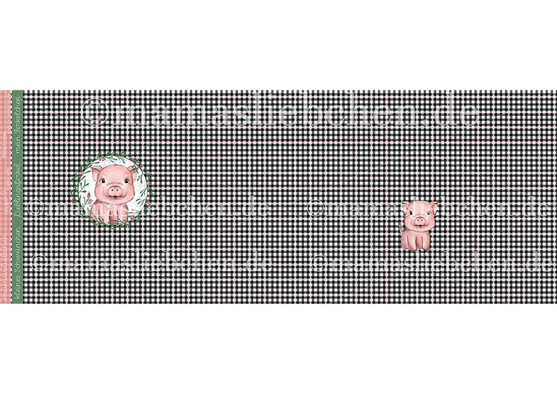 Jersey-Stoff "freddi #black-rose" (1 Panel, ca. 0,65m)