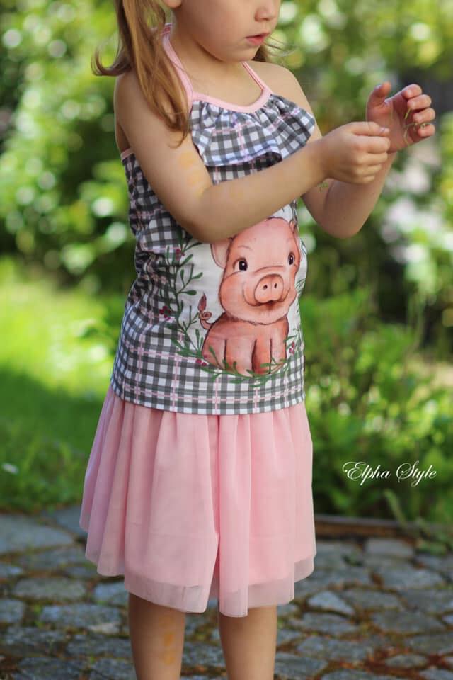 Jersey-Stoff "freddi #gray-rose" (1 Panel, ca. 0,65m)