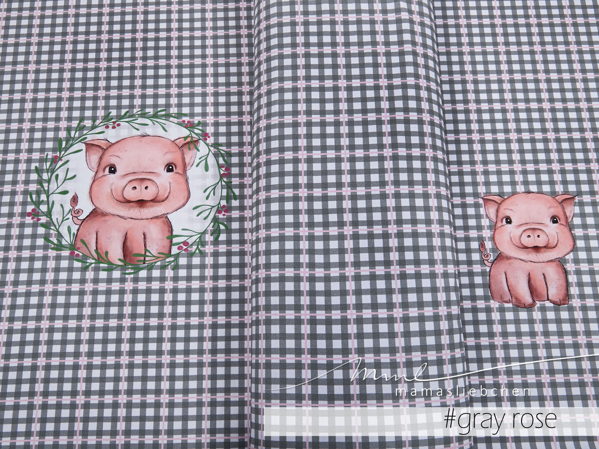 Jersey-Stoff "freddi #gray-rose" (1 Panel, ca. 0,65m)