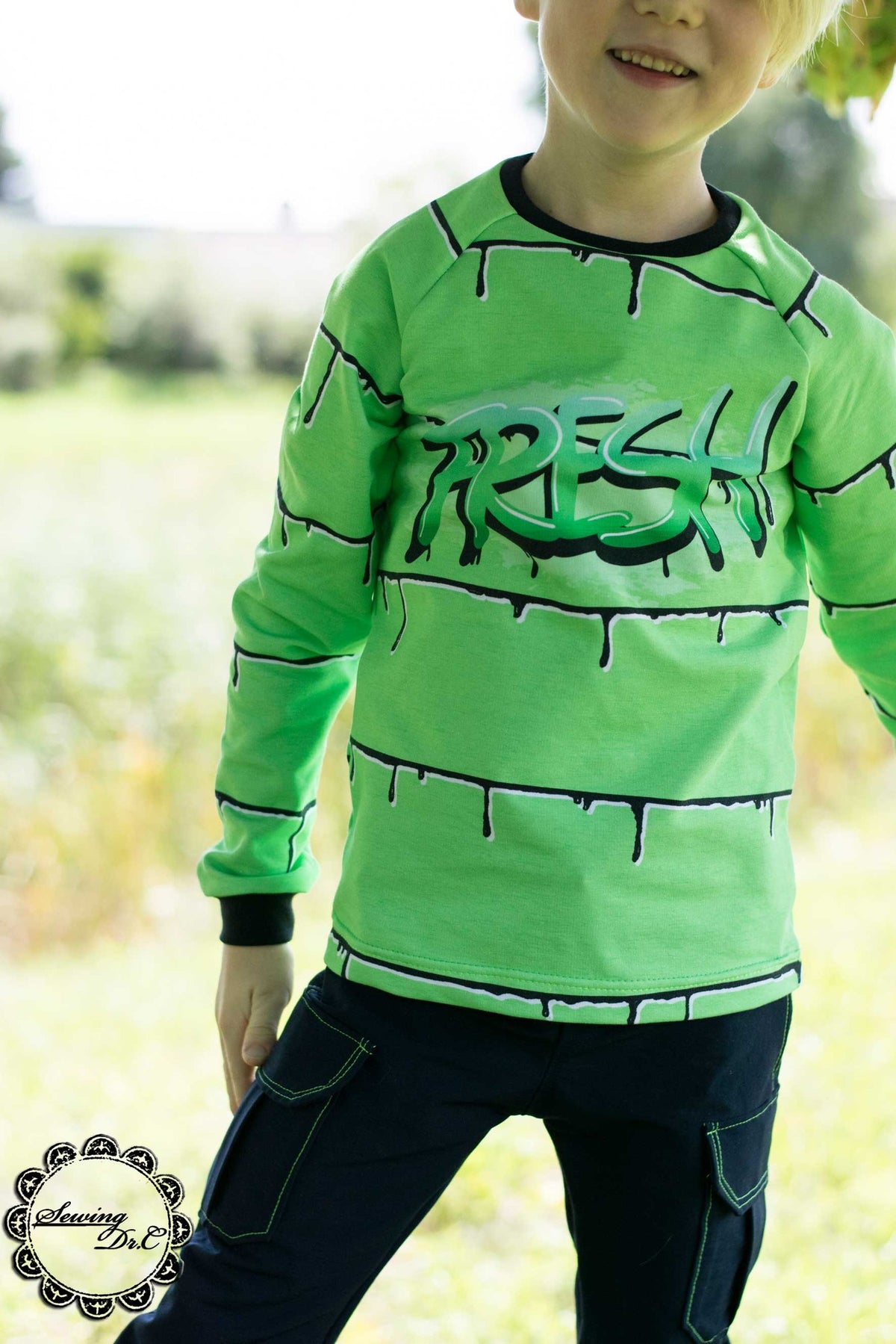 Jersey-Stoff "FRESH #apple" (1 Panel, ca. 1,00m)