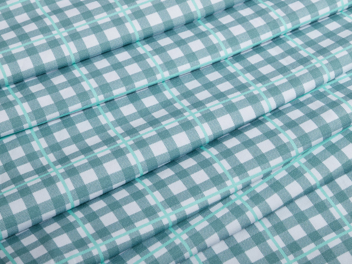 Jersey-Stoff "gingham #salbei" (0,25m)