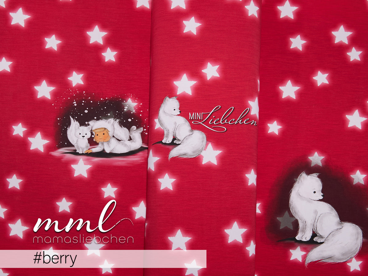 Jersey-Stoff "Harper #berry" (1Panel/ ca.0,75m)