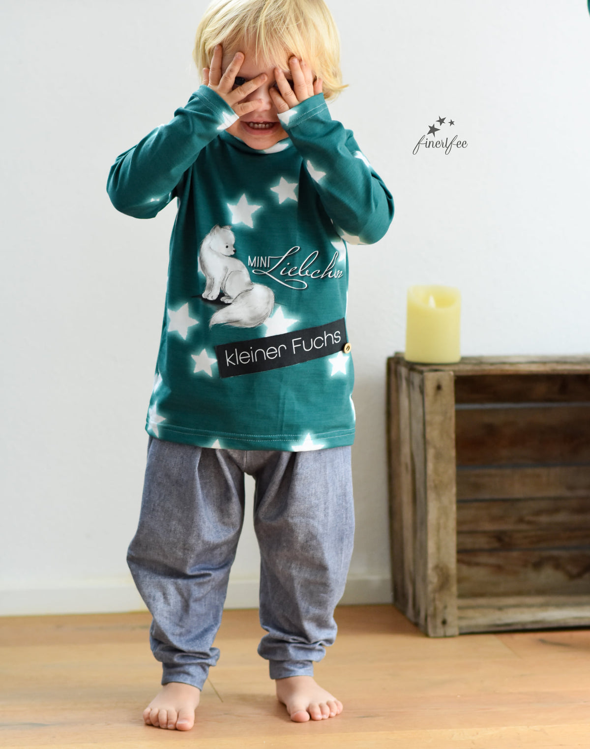 Jersey-Stoff "Harper #teal" (1Panel/ ca.0,75m)