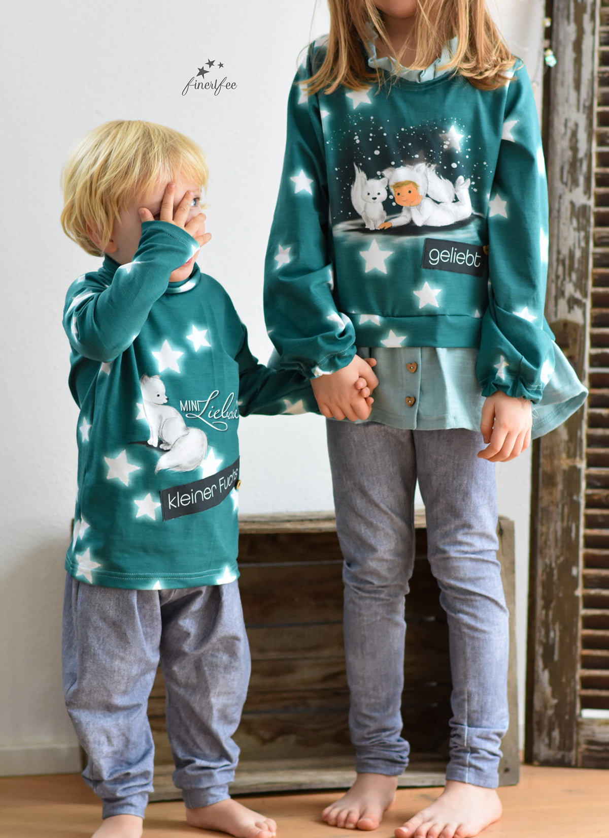 Jersey-Stoff "Harper #teal" (1Panel/ ca.0,75m)