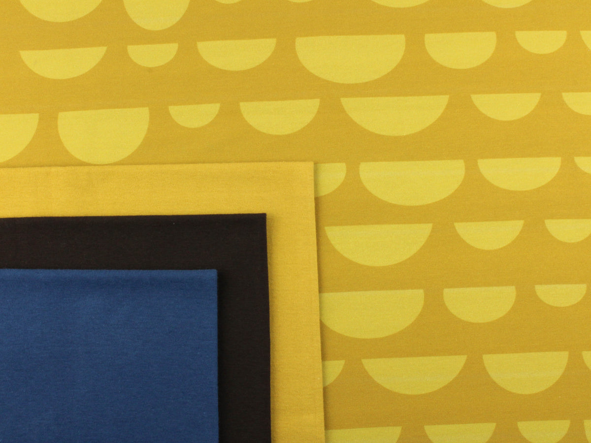 Jersey-Stoff "hemisphere #mustard" (0,5m)