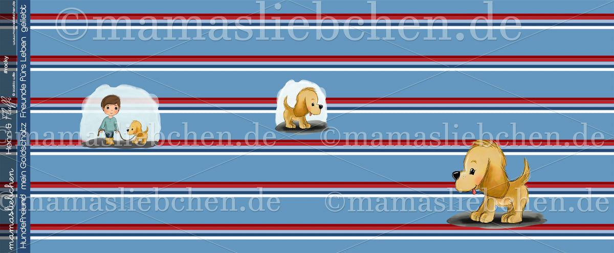 Jersey-Stoff "Henri & Fluffi #rocky" (1Panel/ ca.0,65 m)