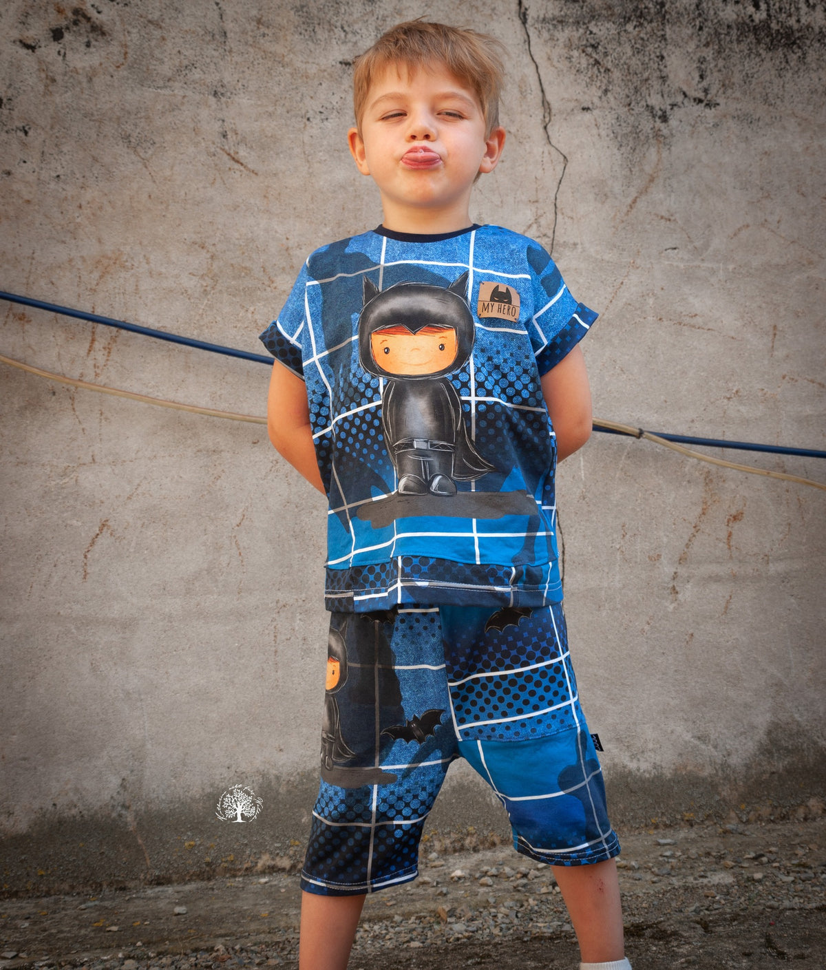 Jersey-Stoff "Hero #blue" (1Panel/ ca.0,60m)