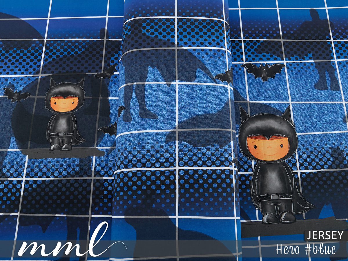 Jersey-Stoff "Hero #blue" (1Panel/ ca.0,60m)