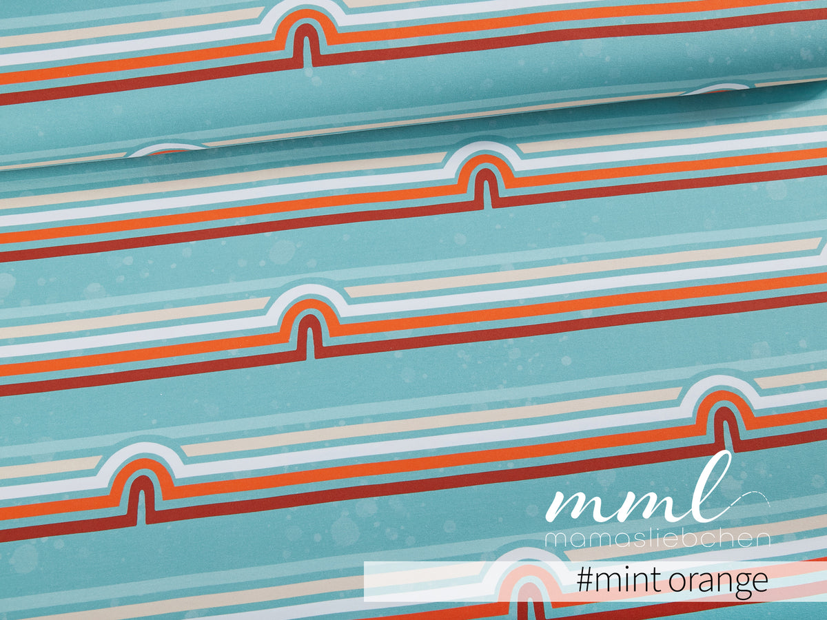 Jersey-Stoff "horizon #mint orange" (0,25m)