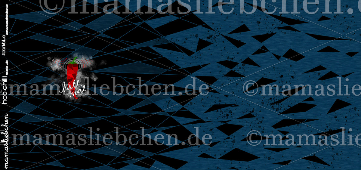 Jersey-Stoff "Hot Chili 2.0 #darkblue" (1Panel/ ca.0,80m)