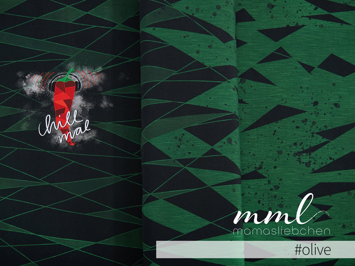 Jersey-Stoff "Hot Chili 2.0 #olive" (1Panel/ ca.0,80m)