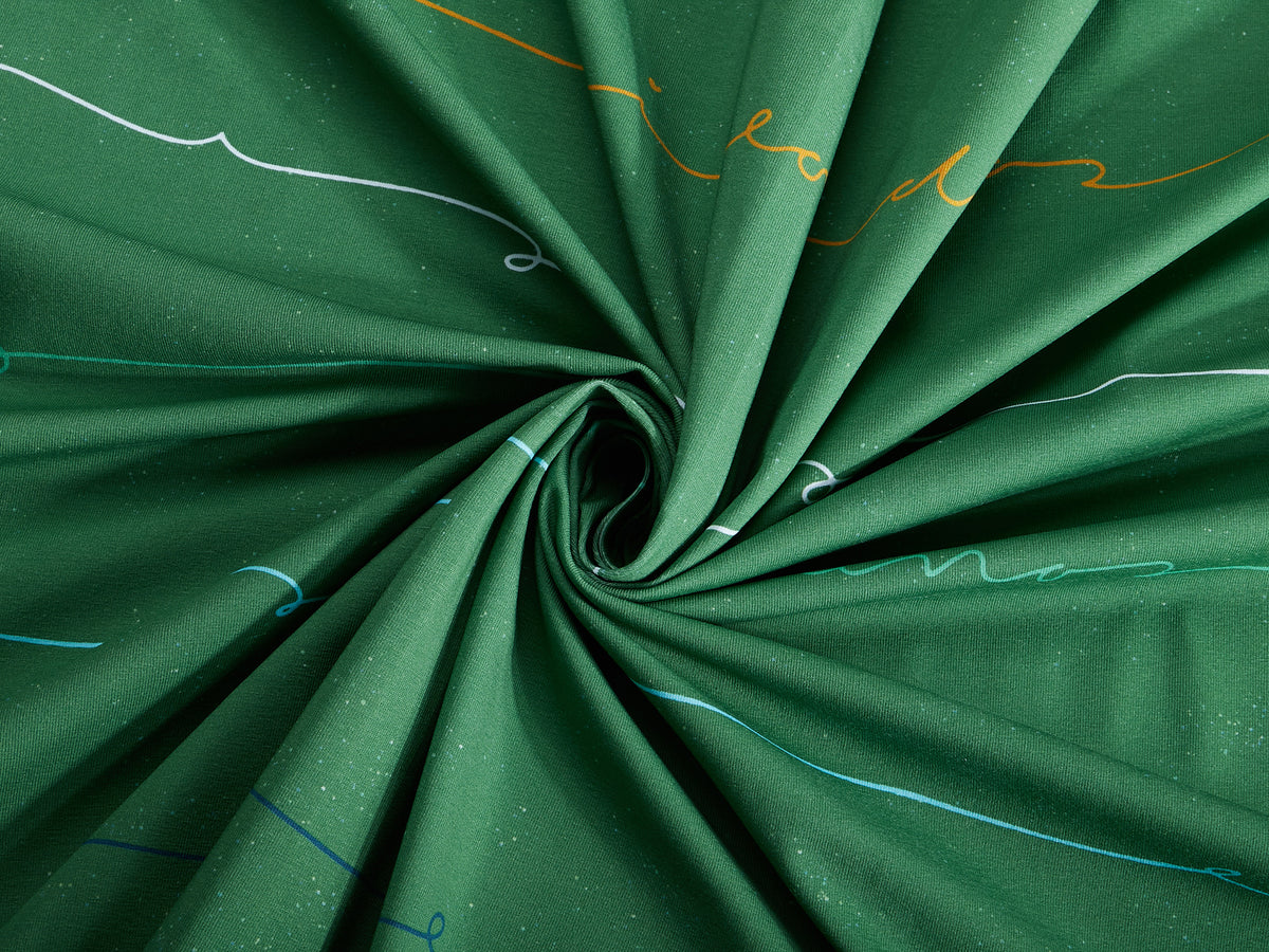 Jersey-Stoff "I love Dinos #green" (0,25m)