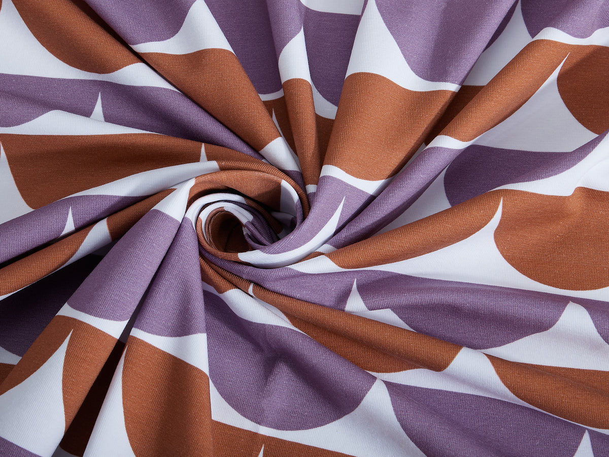 Jersey-Stoff "iloveruffles #cinnamom-lilac"(0,25 Meter)