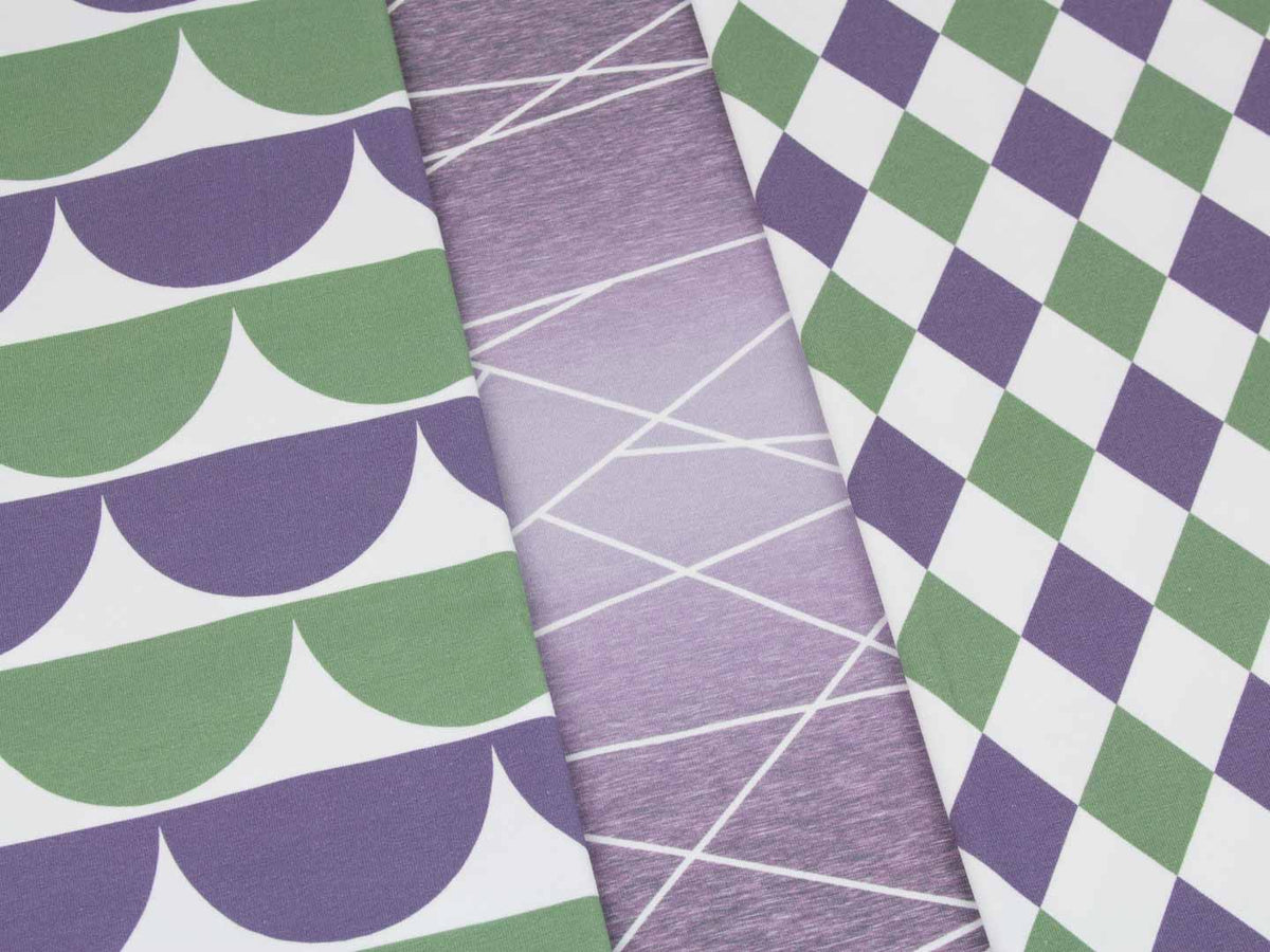 Jersey-Stoff "iloveruffles #green-violet"(0,25 Meter)