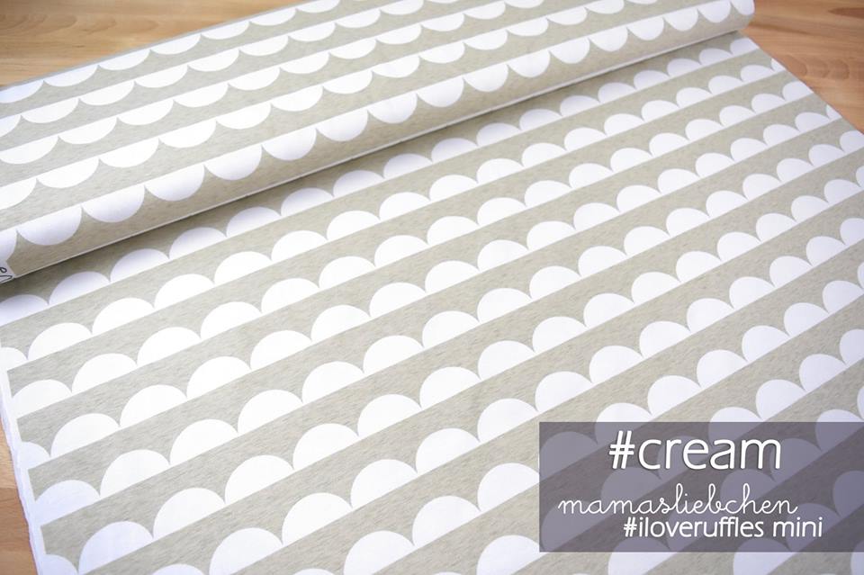 Jersey-Stoff "iloveruffles mini #cream" (0,5 Meter)