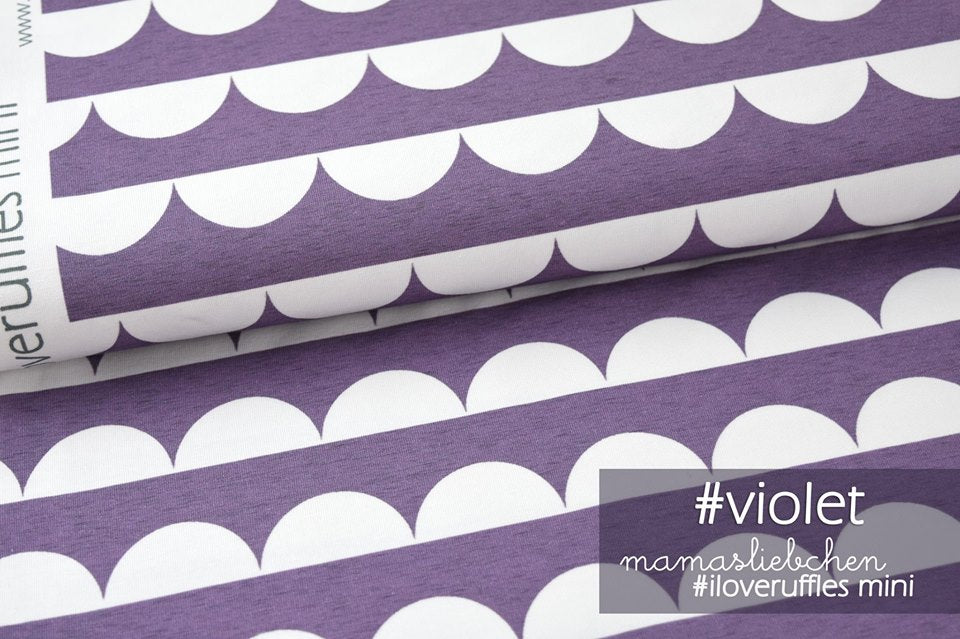 Jersey-Stoff "iloveruffles mini #violet" (0,25 Meter)