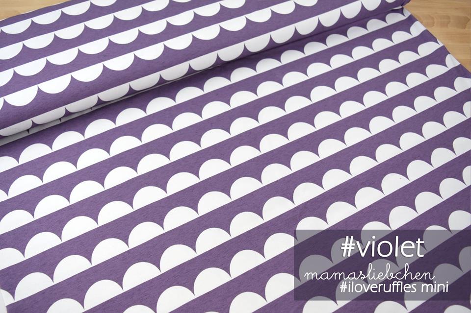Jersey-Stoff "iloveruffles mini #violet" (0,25 Meter)
