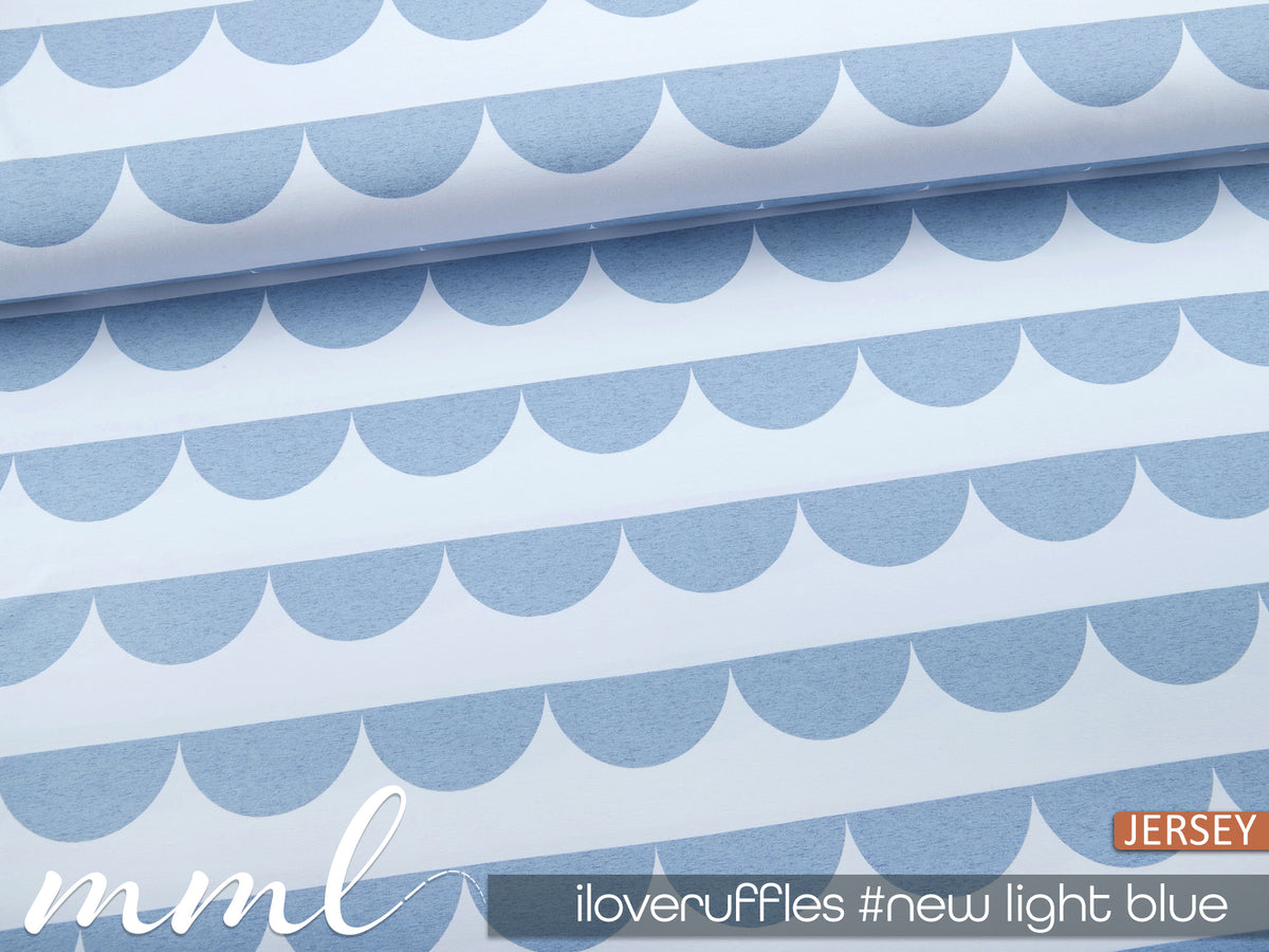Jersey-Stoff "iloveruffles #new light blue" (0,25 Meter)