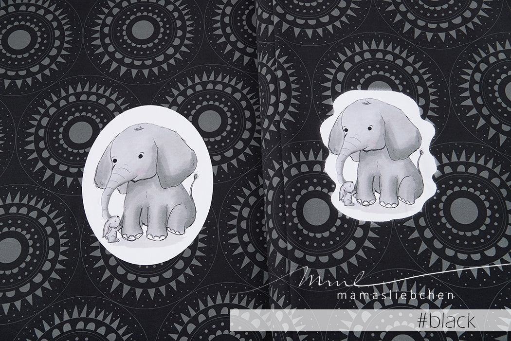 Jersey-Stoff "jaspal & suri #black" (1 Panel, ca. 0,65m)