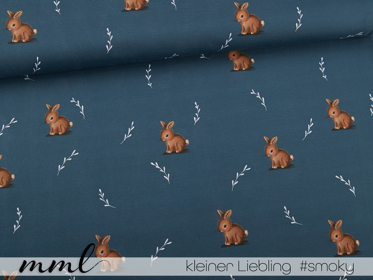 Jersey-Stoff "kleiner Liebling #smoky" (0,25m)