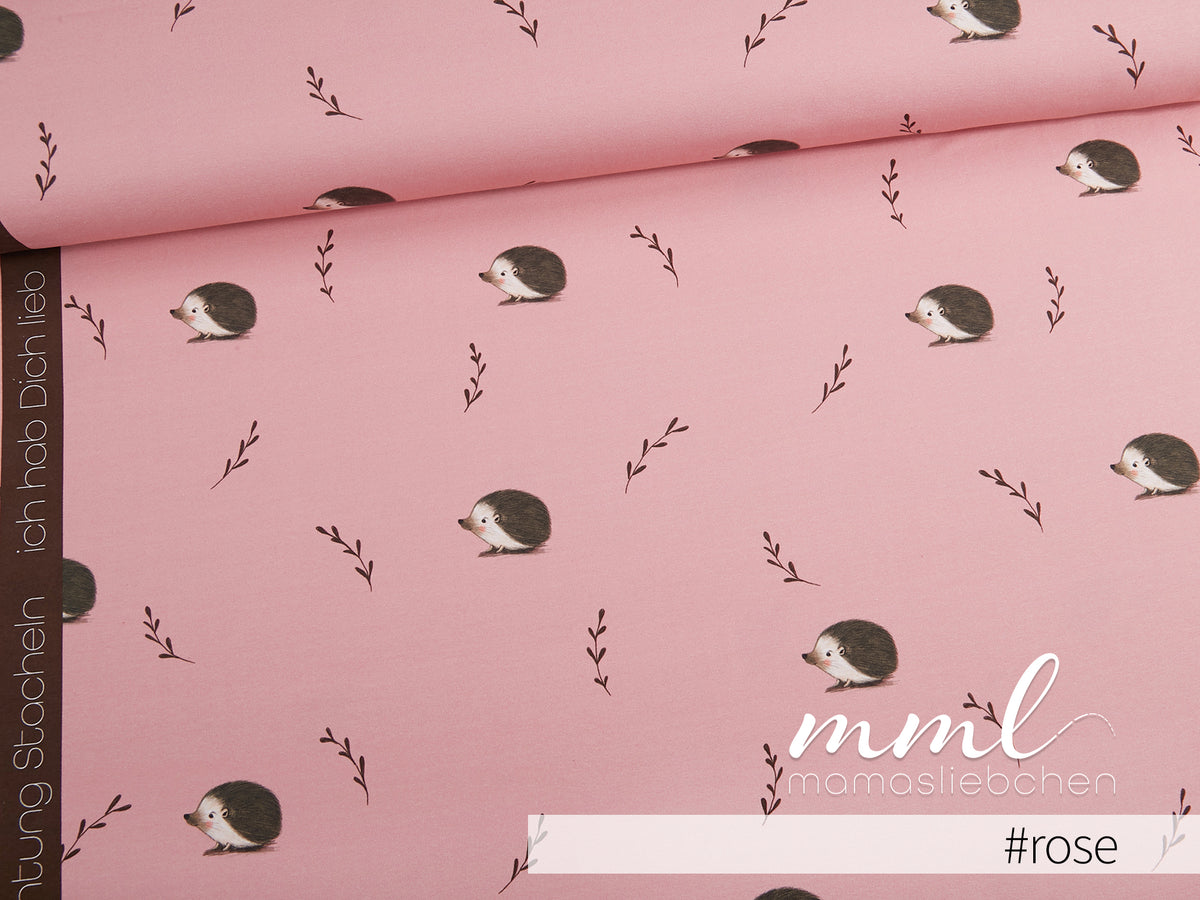 Jersey-Stoff "kleiner Schatz #rose" (0,25m)