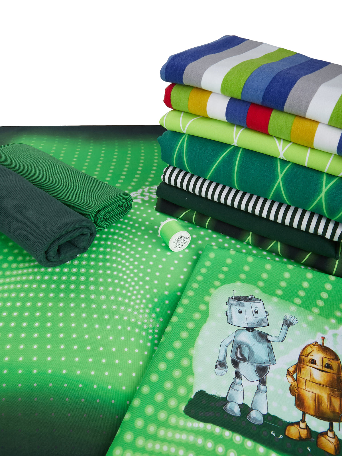 Jersey-Stoff "Leo & Coby 2.0 #neon" (1Panel/ ca.0,70m)