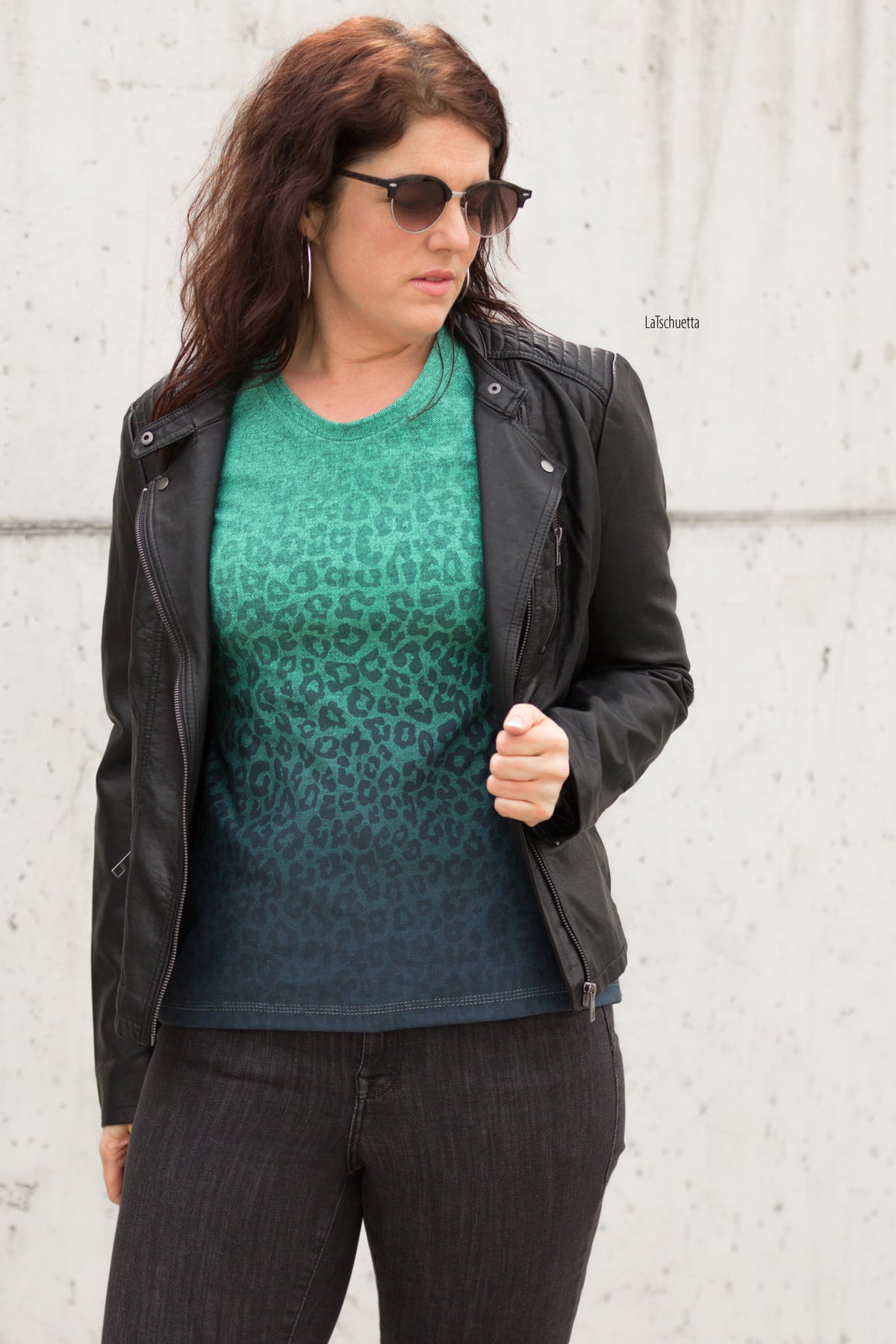 SoftTouch Jersey-Stoff "Leo jeans flow #nordlicht" (0,25m)