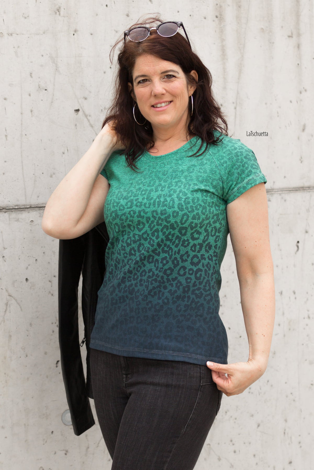 SoftTouch Jersey-Stoff "Leo jeans flow #nordlicht" (0,25m)